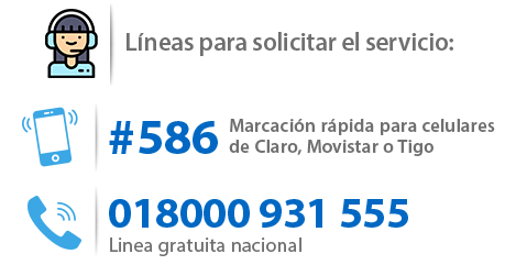Líneas para solicitar el servicio: Líneas para solicitar el servicio: